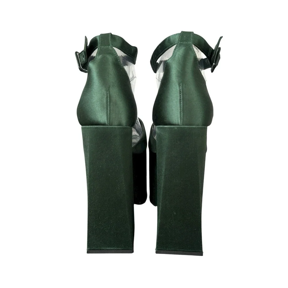 Brandon Blackwood Sali Pump EU‎ 41 US 10 Prom Platform Heel Green Stripper NEW